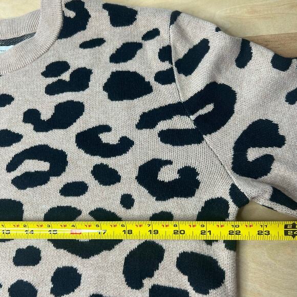 Daily Ritual Women's Animal Leopard Print Sweater Crewneck Pullover Size Large - Picture 3 of 8